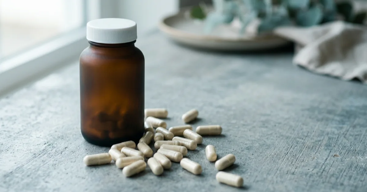 Bouteille de booster de testostérone naturel avec capsules — analyse Nexalyn